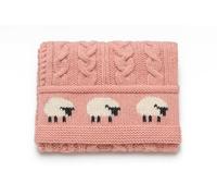 MYSASI Aran Scarf, 100% British Chunky Wool, Women's Winter Warm Sheep Design, Heritage Collection, Locally Sourced (Highland Rose, One Size)