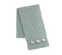 MYSASI Aran Scarf, 100% British Wool, Women's Winter Warm Sheep Design, Heritage Collection, Locally Sourced (Sage Green, One Size)