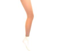 MYSASI Children's Footless Opaque Tights Size. 11-14 years. Natural.