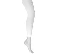 MYSASI Children's Footless Opaque Tights Size. 11-14 years White.