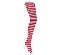 MYSASI Children's Striped Tights Size. 6-8 years. Red and White.