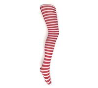 MYSASI Children's Striped Tights Size. 6-8 years. Red and White.