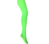 MYSASI Women's 100 Denier Plain Thick Opaque Colourful Tights (XL, Fluro Green)