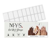MYSc Gel Nail Wraps (Blanc Sur Blanc) Semi-Cured Gel Nail Wraps, 20 UV Gel Strips for a Long-Lasting, Salon-Quality Manicure at Home, Easy to Apply, No Smudges, Easy to Remove, Works with Any UV Lamp