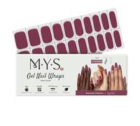MYSc Gel Nail Wraps (Egg-Plant), Semi-Cured Gel Nail Wraps, 20 UV Gel Strips for a Long-Lasting, Salon-Quality Manicure at Home, Easy to Apply, No Smudges, Easy to Remove, Works with Any UV Lamp