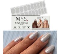 MYSc Gel Nail Wraps (Smoky Oyster) Semi-Cured Gel Nail Wraps, 20 UV Gel Strips for a Long-Lasting, Salon-Quality Manicure at Home, Easy to Apply, No Smudges, Easy to Remove, Works with Any UV Lamp