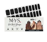 MYSc Gel Nail Wraps (Starlit Onyx), Semi-Cured Gel Nail Wraps, 20 UV Gel Strips for a Long-Lasting, Salon-Quality Manicure at Home, Easy to Apply, No Smudges, Easy to Remove, Works with Any UV Lamp