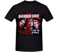 Myseek Green Day Last Night On Earth Live in Tokyo Men's Relaxed Fit Cotton T Shirt Size XXL