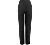 MyShoeStore 1 Pack Ladies Womens Straight Leg Trousers Finely Soft Ribbed Stretch Pull On Pants Casual Full Elasticated Waist Bottoms (Black 14/27)