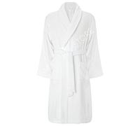 MyShoeStore 100% Luxury Egyptian Cotton Towelling Bath Robe Dressing Gown Terry Towel Soft Touch Toweling Bathrobe Housecoat Wrap(Shawl Neck White, L/XL)