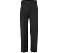 MyShoeStore Boys Pull Up Trousers Kids Junior Children School Nursery Uniform Half Elasticated Waist Formal Plain Classic Pull On Flat Front Pants Trouser