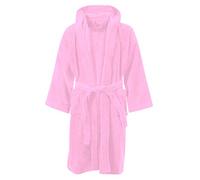 MyShoeStore Children's Egyptian Cotton Hooded Bathrobe with Pockets, 10-12 Years, Pink