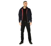 MyShoeStore Harrington Jacket Unisex Mens Ladies Womens Adults Vintage Bomber Coat Classic Retro Scooter 1970's Mod Skin Tartan Lining Top (Navy,M)