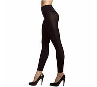 MyShoeStore Heat Machine Ladies Fleece Lined Tights Womens Soft Warm Cosy Brushed Leggings 3 Tog Rating Thermal Thick Extra Warmth Winter Warming Stretch Foot Pants(6 x Foot Less, S/M)