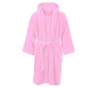 MyShoeStore Kids 100% Egyptian Cotton Towelling Bathrobe Soft Hooded Dressing Gown in Pink | Size: 8-10 Years MyShoeStore Pink 8-10 Years