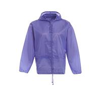 MyShoeStore Kids Plain Kagool Raincoat Unisex Boys Girls Childrens Waterproof Summer Hooded Toddlers Pack Away Cagoule Casual Jacket Shower Proof Windbreaker Kagoul Outdoor Festival Mac Top(Lilac,26)