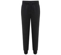 MyShoeStore Ladies Fleece Slim Fit Joggers Womens Jogging Tracksuit Casual Bottoms Sports Gym Training Trousers Ribbed Hem Ankle & Waist Band Lounge Wear Sweat Jog Pants (Black, XL)