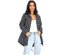MyShoeStore Ladies Women Rain Mac Raincoat Showerproof Fishtail Cagoule Kagool Kagoul KAG Festival Parka Jacket Hooded Lightweight Shower Proof Rain Coat Plus Big Sizes 8-24