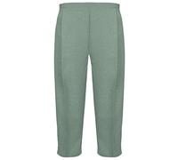MyShoeStore Ladies Womens 3/4 Three Quarter Half Elasticated Trouser Plain Capri Cropped Stretch Trousers Plain ¾ Length Pants Summer Shorts Plus Big Sizes 10 to 24 (Cationic 3/4 Sage Green, 20)