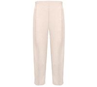 MyShoeStore Ladies Womens Half Elasticated Trouser Stretch Waist Casual Office Work Formal Trousers Pants with Pockets Plus Big Size (Beige, 24/27)