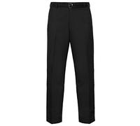 MyShoeStore Men Trousers Office Business Work Formal Casual Smart Big Plus Belt Pocket Pants Black