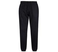 MyShoeStore Mens Cotton Blend Fleece Joggers with Pockets, Cuffed Ankle Tracksuit Bottoms for Gym and Casual Wear, S-XXL, Black