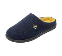 MyShoeStore Men's Dunlop Memory Foam Plush Lined Mule Slippers Warm House Shoes in Navy | Size: 11 MyShoeStore Navy 11