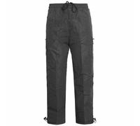 MyShoeStore Mens Fleece Lined Thermal Bottoms Elasticated Waist Trousers Casual Cargo Combat Pants Bottom Multi Pockets Warm Winter Work Gym Walking Thick Jog Jogging Joggers(Charcoal, M)