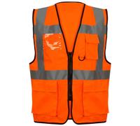 MyShoeStore Men's Hi Vis Executive Vest in Orange | Size: 3XL MyShoeStore Orange 3XL