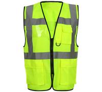 MyShoeStore Men's Hi Vis Executive Vest in Yellow | Size: 2XL MyShoeStore Yellow 2XL