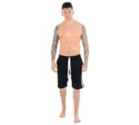 MyShoeStore Men's Lounge Shorts Nightwear Elasticated Waist Poly Cotton Pyjama Joggers Sleepwear Plain Casual Gym Lightweight Loungewear 2 Pack Black XXL