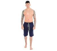 MyShoeStore Men's Lounge Wear Shorts Polycotton Elasticated Waist Pyjama Bottoms with Drawcord Pockets Casual Gym Lightweight Sleepwear Navy 2 Pack XL