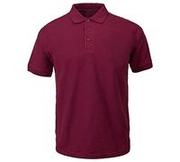 MyShoeStore Mens Polo Shirt Classic Short Sleeve Cotton Blend Pique Golf Tennis Top Maroon X-Large
