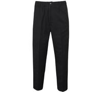 MyShoeStore Mens Rugby Trousers Full Elasticated Casual Formal Smart Look with Pocket Draw Cord Pants Sizes 30-48 (Black,36/27)