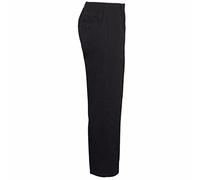 MyShoeStore Mens Smart Rugby Trousers Fully Elasticated Stretch Waist Band with Draw Cord Comfortable Fit Workwear Bottoms Straight Leg Casual Formal Work Pants Size 30-48(Black,48/29)