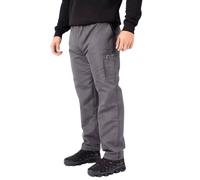 MyShoeStore Men's Thermal Fleece Lined Cargo Trousers in Grey | Size: 5XL MyShoeStore Grey 5XL