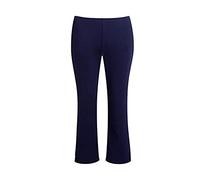 MyShoeStore Pack of 2 Girls Back to School Trousers Soft Finely Ribbed Bootleg Pull On Pants Elasticated Waist Stretch Pull Up Casual Boot Cut Bottoms (Navy, 11-12 Years)