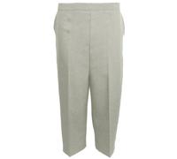 MyShoeStore Pack of 2 Ladies Womens 3/4 Three Quarter Half Elasticated Trouser Plain Capri Cropped Stretch Trousers Plain ¾ Length Pants Summer Shorts Plus Big Sizes 10-24 (Grey UK-12)