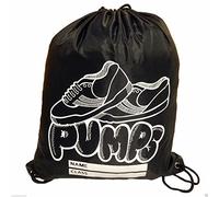 MyShoeStore School College Gym Sport Bag PE Dance Drawstring Sack Shoe Trainer Pump Backpack (Black)