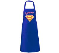 MyShoeStore, Unisex Adult Kitchen Cooking Apron Professional Chef Butcher Catering Bib Style Cotton Polyester Blend with Large Center Storage Pocket for Home Restaurant Kitchen Super Chef Royal Blue
