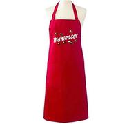 MyShoeStore, Unisex Adult Kitchen Cooking Apron Professional Chef Butcher Catering Bib Style Cotton Polyester Blend with Large Center Storage Pocket for Home Restaurant Kitchen Manteaser Red