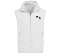 MyShoeStore Unisex Bowling Clothing Body Warmer Gilet with Fleece Lining, Water-Resistant Polyester Shell, Zip Pockets, White, M