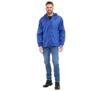MyShoeStore Unisex Plain Kagool Raincoat Mens Womens Ladies Waterproof Summer Hooded Pack Away Cagoule Lightweight Casual Jacket Shower Proof Windbreaker Kagoul Outdoor Festival Mac Tops(Royal Blue, 5XL)