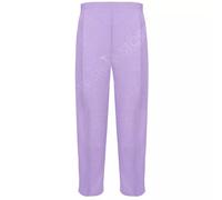 MyShoeStore Women's Pack of 2 Half Elasticated Waist Band Straight Leg Trousers in Lilac | Size: 24R MyShoeStore Lilac 24R