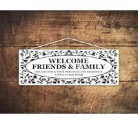 MySigncraft Welcome sign - check your religion and politics at the door