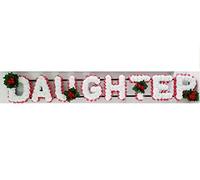 mySilkFlowers DAUGHTER Silk Artificial Funeral Flowers Name Tribute (Rich Red)