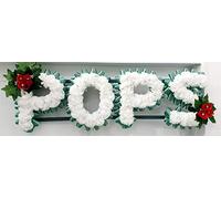 mySilkFlowers POPS Silk Artificial Funeral Flowers Name Tribute (Hunter Green)