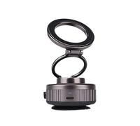 MYSISLE 2025 Upgraded Electric Vacuum Magnetic Phone Mount, Metal 360° Adjustable Suction Cup Phone Holder Only for Smooth Surfaces