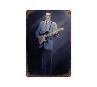 MYSJWLPOT Composer Buddy Holly Poster Wall Decor Art Metal Tin Poster Modern Home Decor Art Metal Poster Home Bar Shop Decorations Vintage Sign Gift 11.8"x7.9"