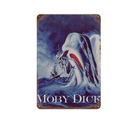 MYSJWLPOT Metal Tin Plate Moby Dick Movie Retro Poster Wall Decor Art Metal Tin Poster Modern Home Decor Art Metal Poster Home Bar Shop Decorations Vintage Sign Gift 11.8"x7.9"